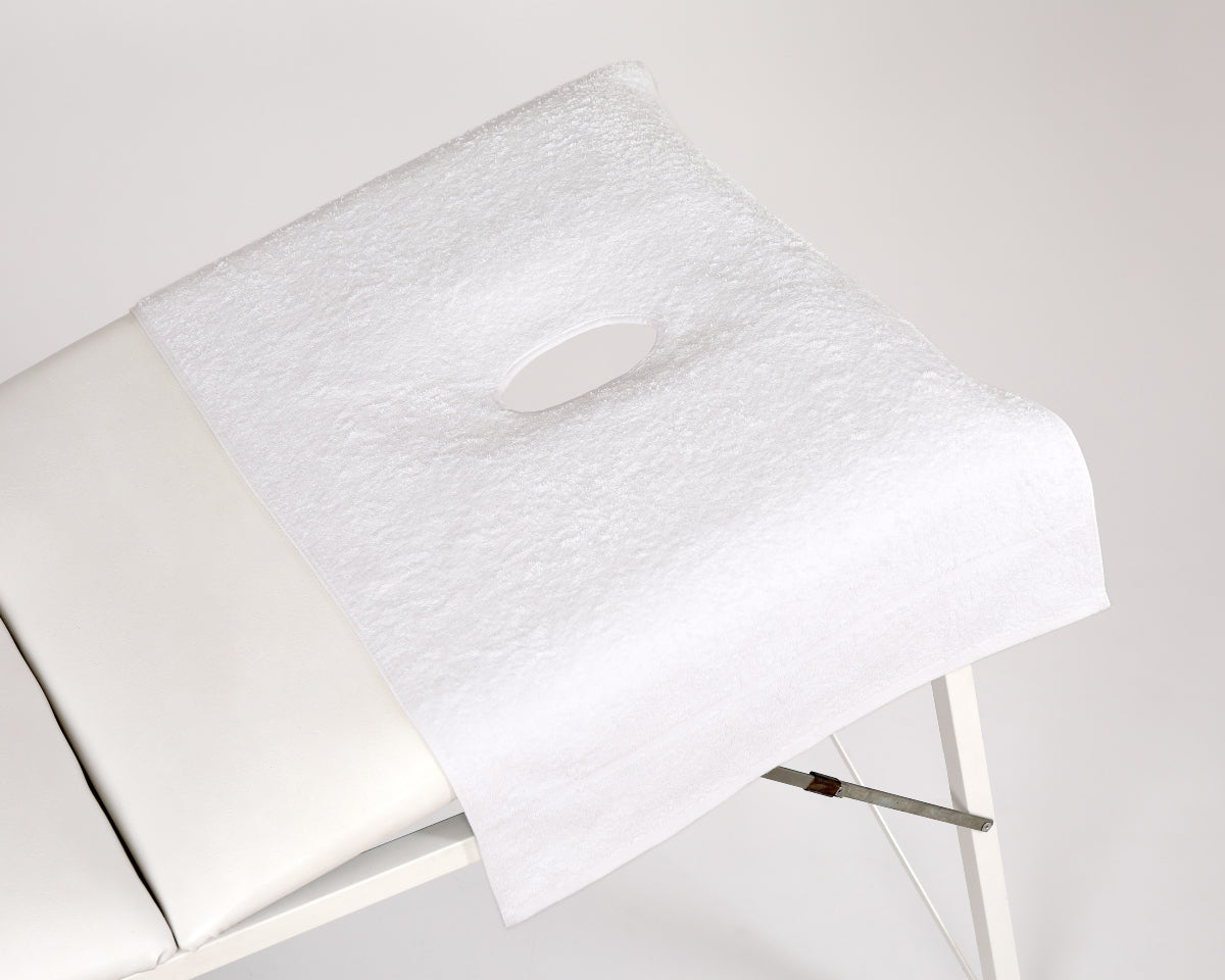 Luxury Easy Breathe Spa Towel With Face Hole - Single